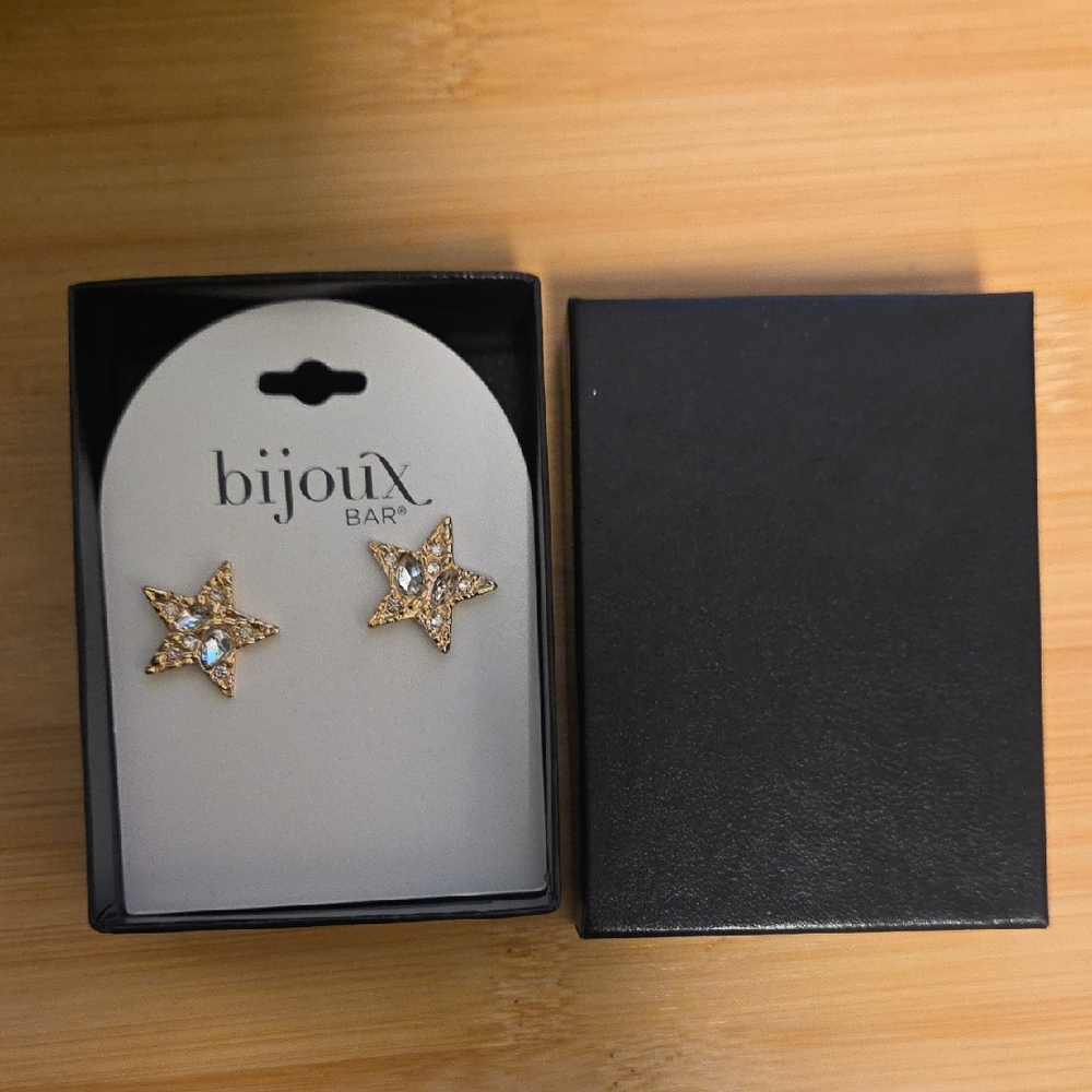 Bijoux Bar Gold Star Earrings